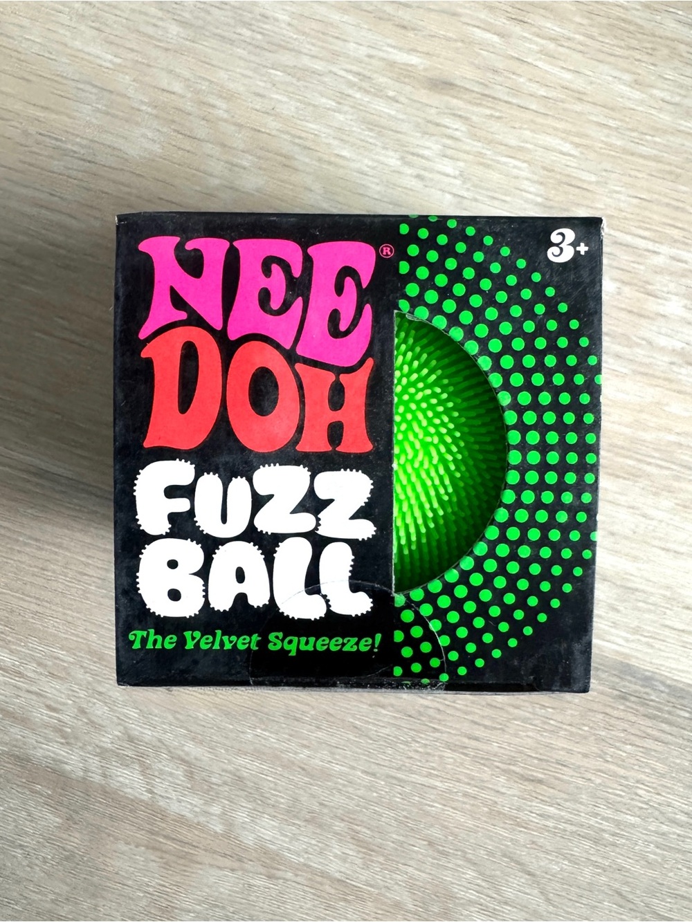 Nee Doh Fuzz Ball Velvet Squeeze Green